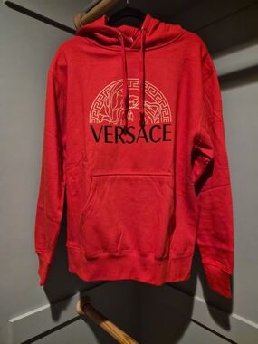 Versace Red Logo Hoodie